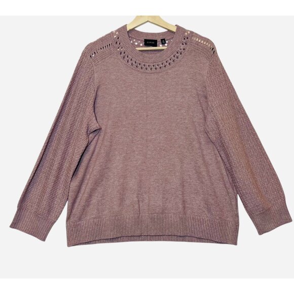 Cyrus Sweaters - Cyrus Women's Crew Neck Knit Sweater Pullover Pink Soft Size 1X Casual Winter